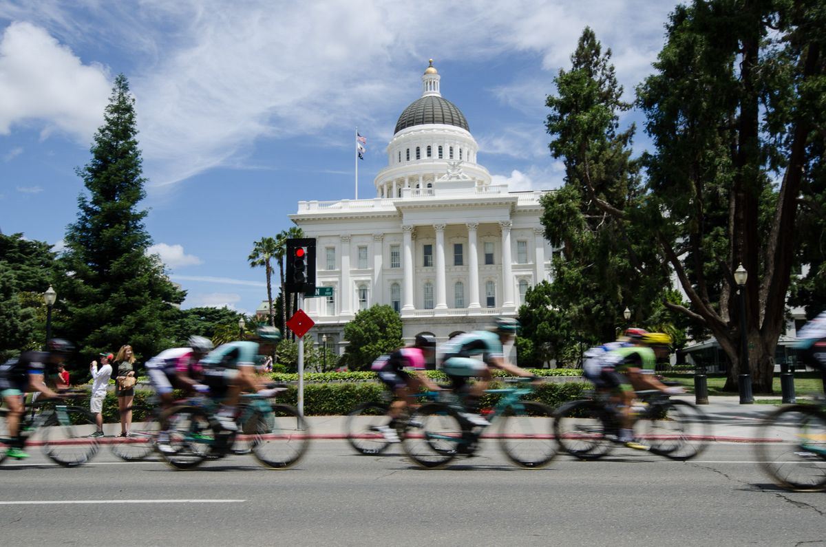 Today's stage passed in front of the state capitol