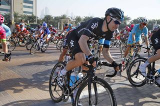 Elia Viviani (Sky) took third on stage 1 of the Dubai Tour.