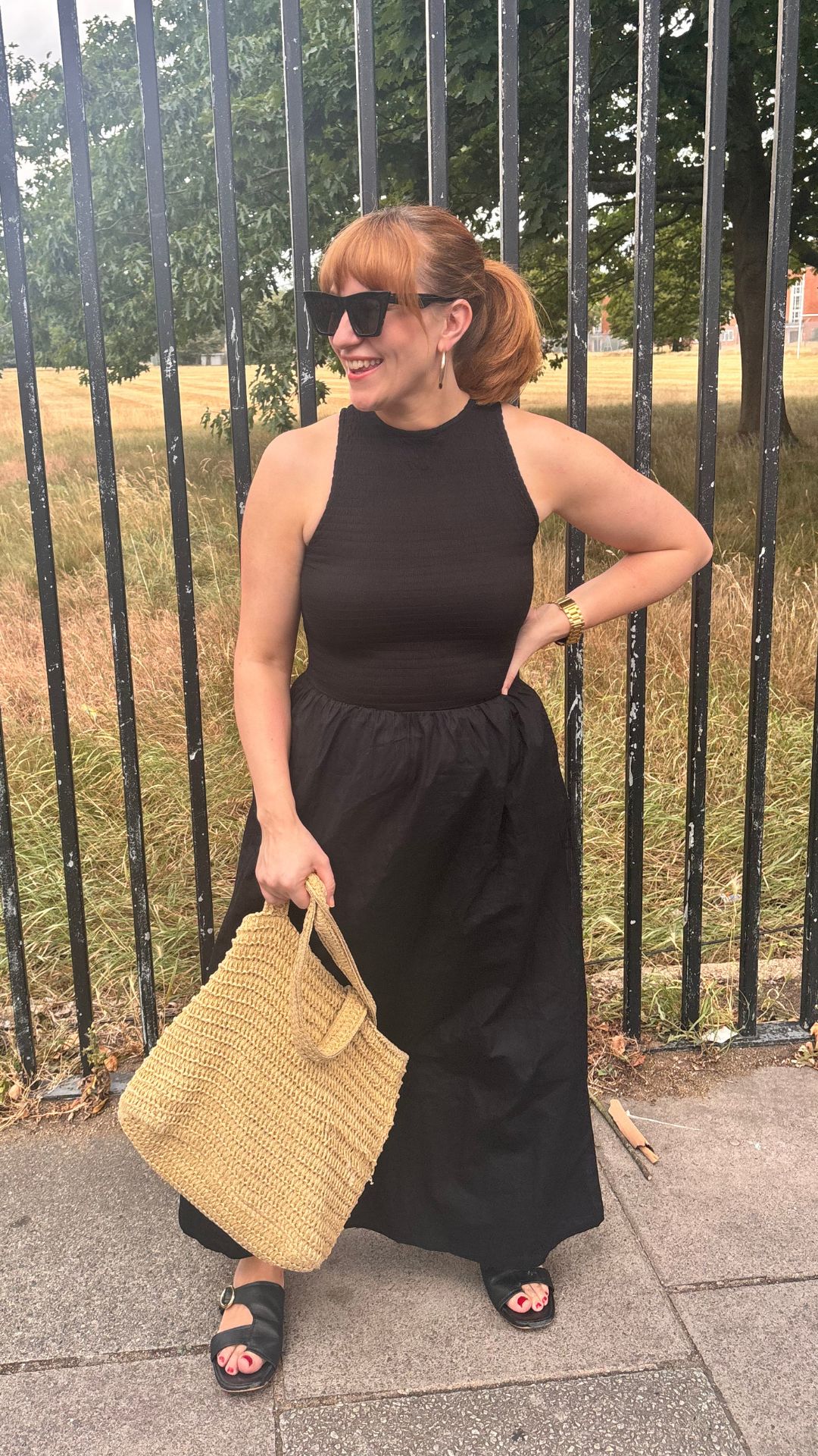 matilda wearing the black asos dress