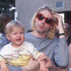 Peter Gabriel, Kurt Cobain of Nirvana with wife Courtney Love and daughter Frances Bean Cobain, and Sinead O'Connor