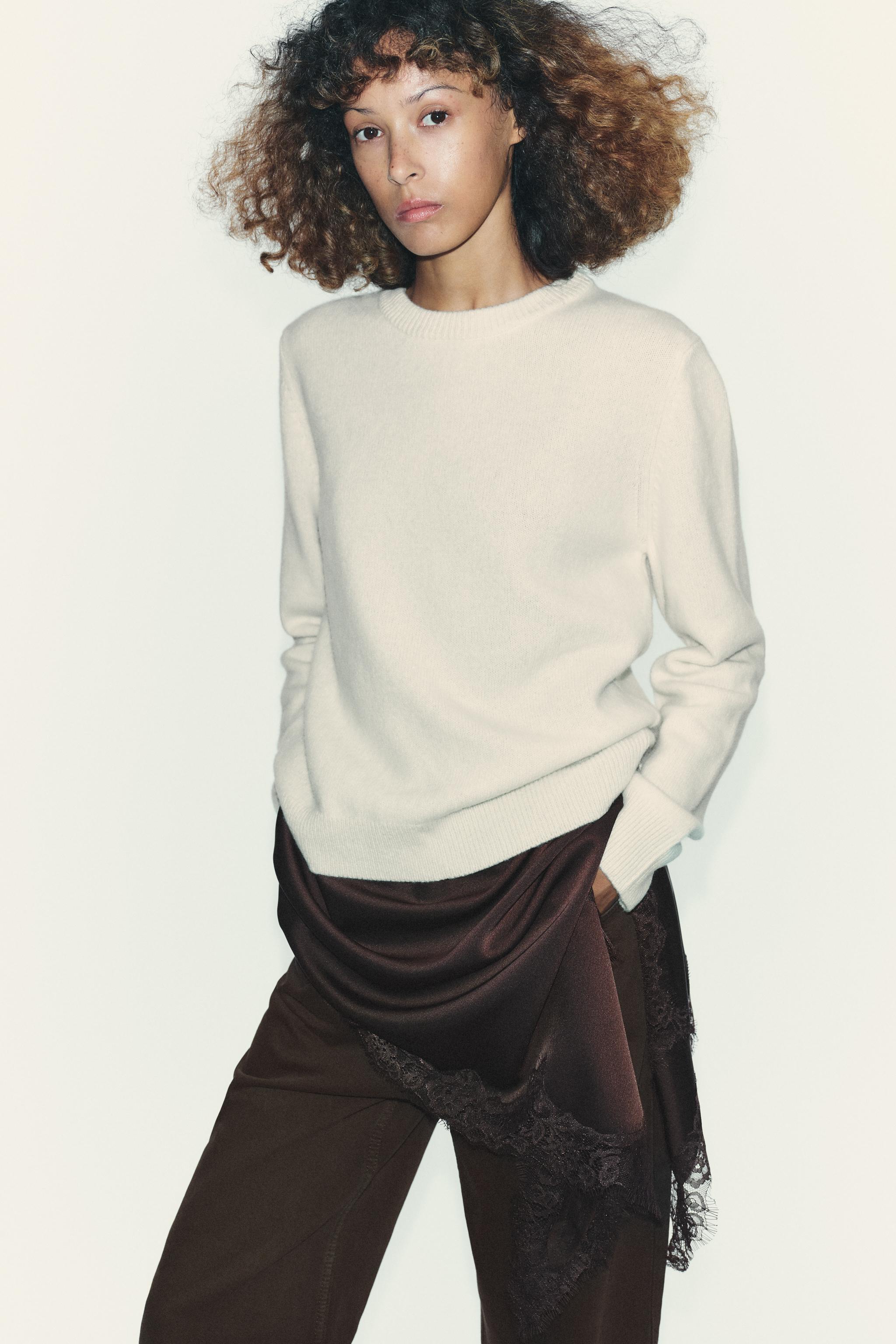 Cashmere and Wool Long Sleeve Sweater