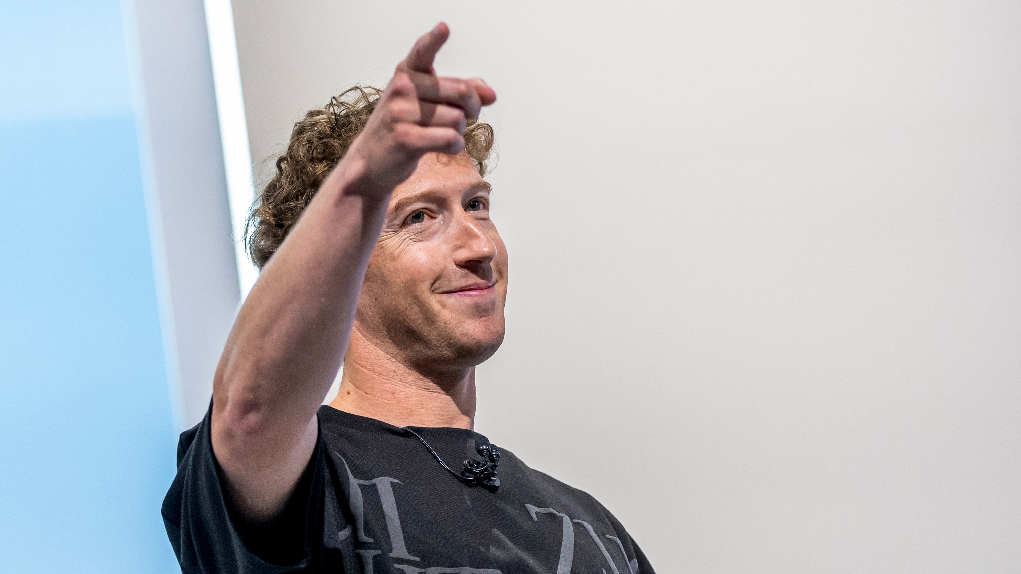 Mark Zuckerberg, chief executive officer of Meta Platforms Inc., during the Meta Connect event in Menlo Park, California, US, on Wednesday, Sept. 25, 2024.
