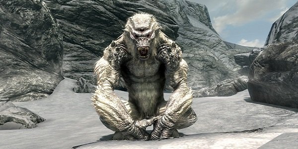 Skyrim ice troll