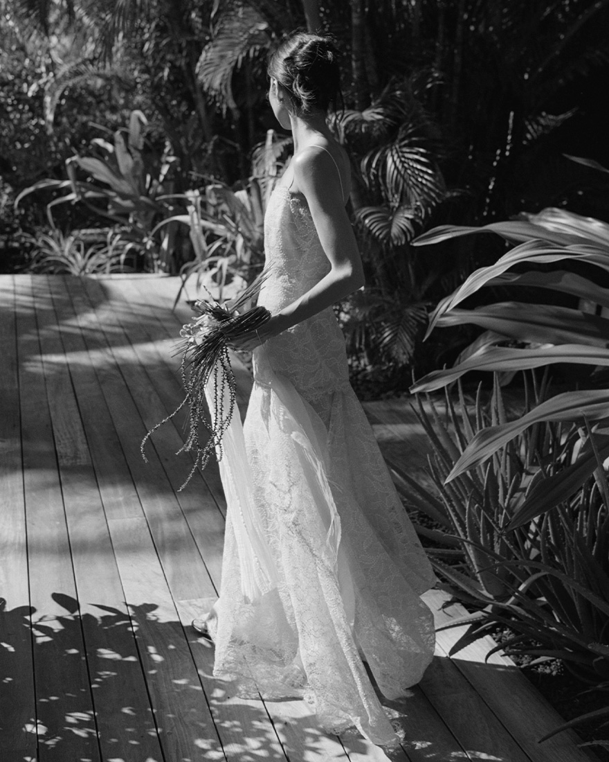 Alexis in her wedding dress.
