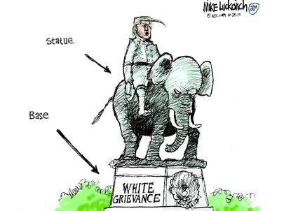 Political cartoon U.S. Trump GOP monuments