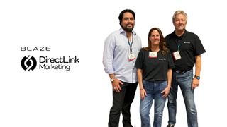 From left to right: Josh Garcia (Partner, DirectLink Marketing), Jill Levine (Western Regional Sales Manager, Blaze Audio), and Dave Larson (Principle, DirectLink Marketing).