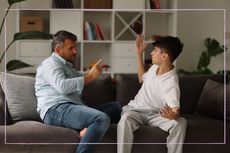 Dad having an argument with his teenage son