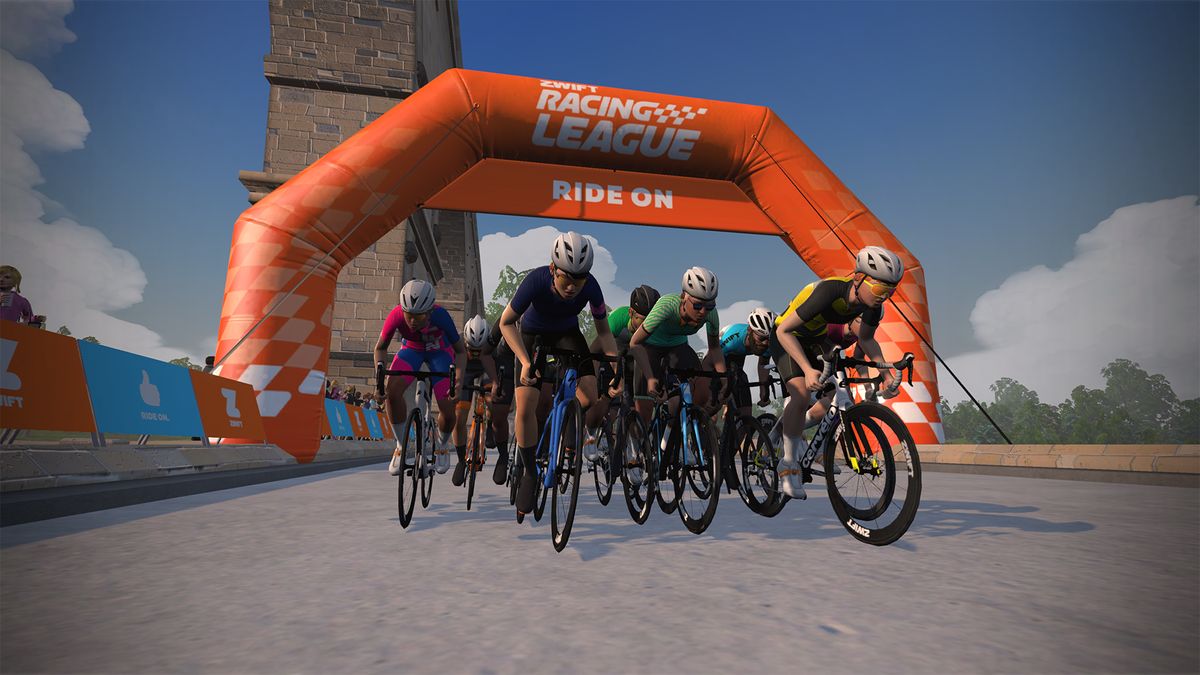 A screenshot of a race in Pro Cycling Manager Our work focuses on the