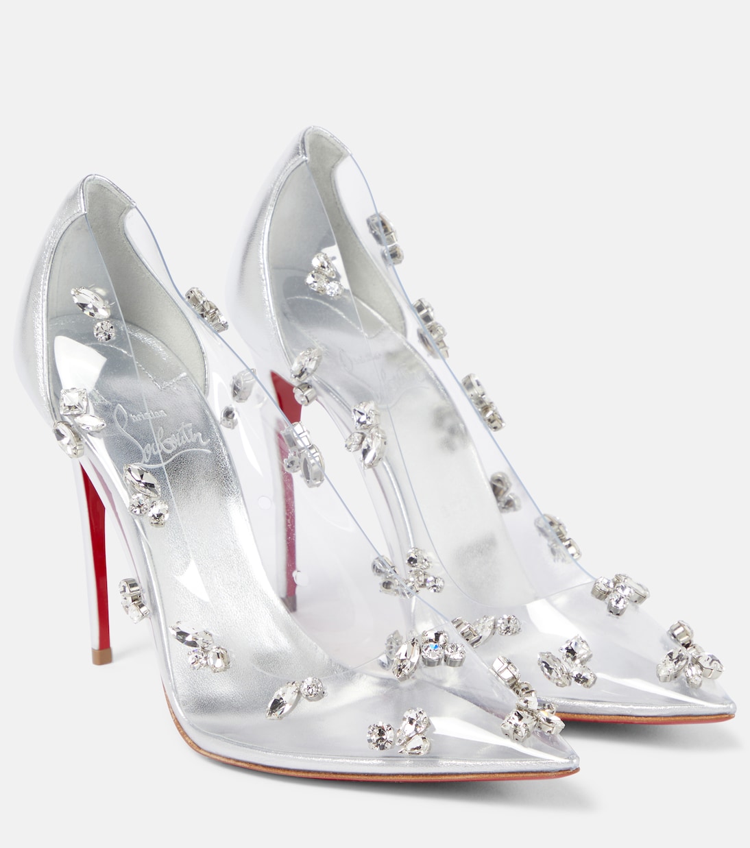 Degraqueen Embellished PVC Pumps in Silver – Christian Louboutin