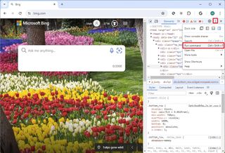 Chrome DevTools run command