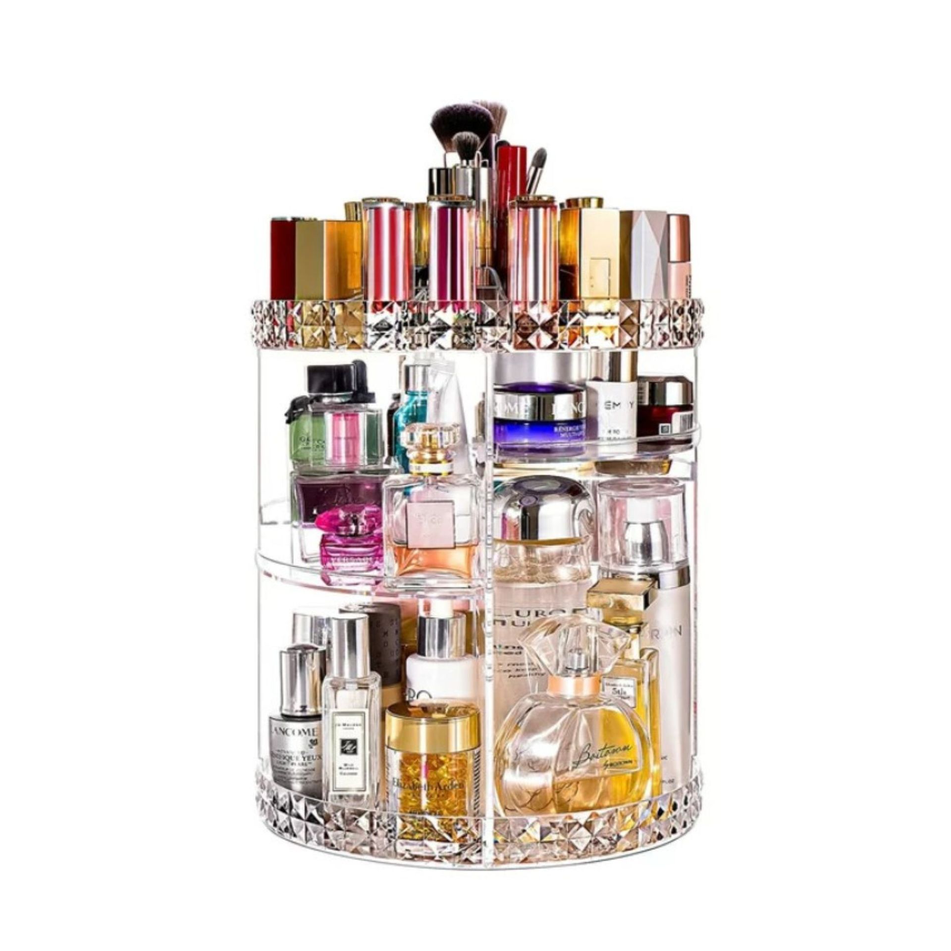 Tempat tata rias besar dengan riasan di atasnya