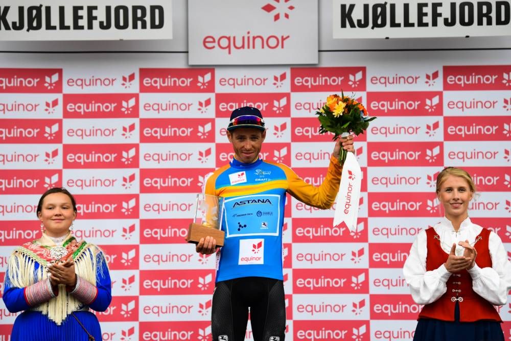 Sergei Chernetski (Astana) in the race lead