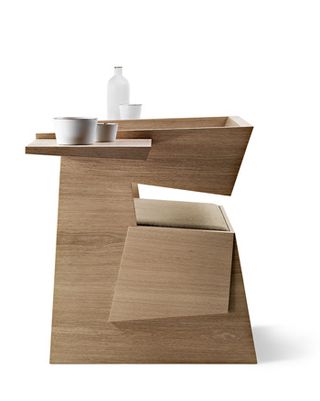 chair and built in side-trays