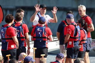 Prince William and dragon boat race teammates Singapore