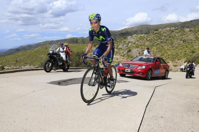 Nairo Quintana (Movistar) on the attack