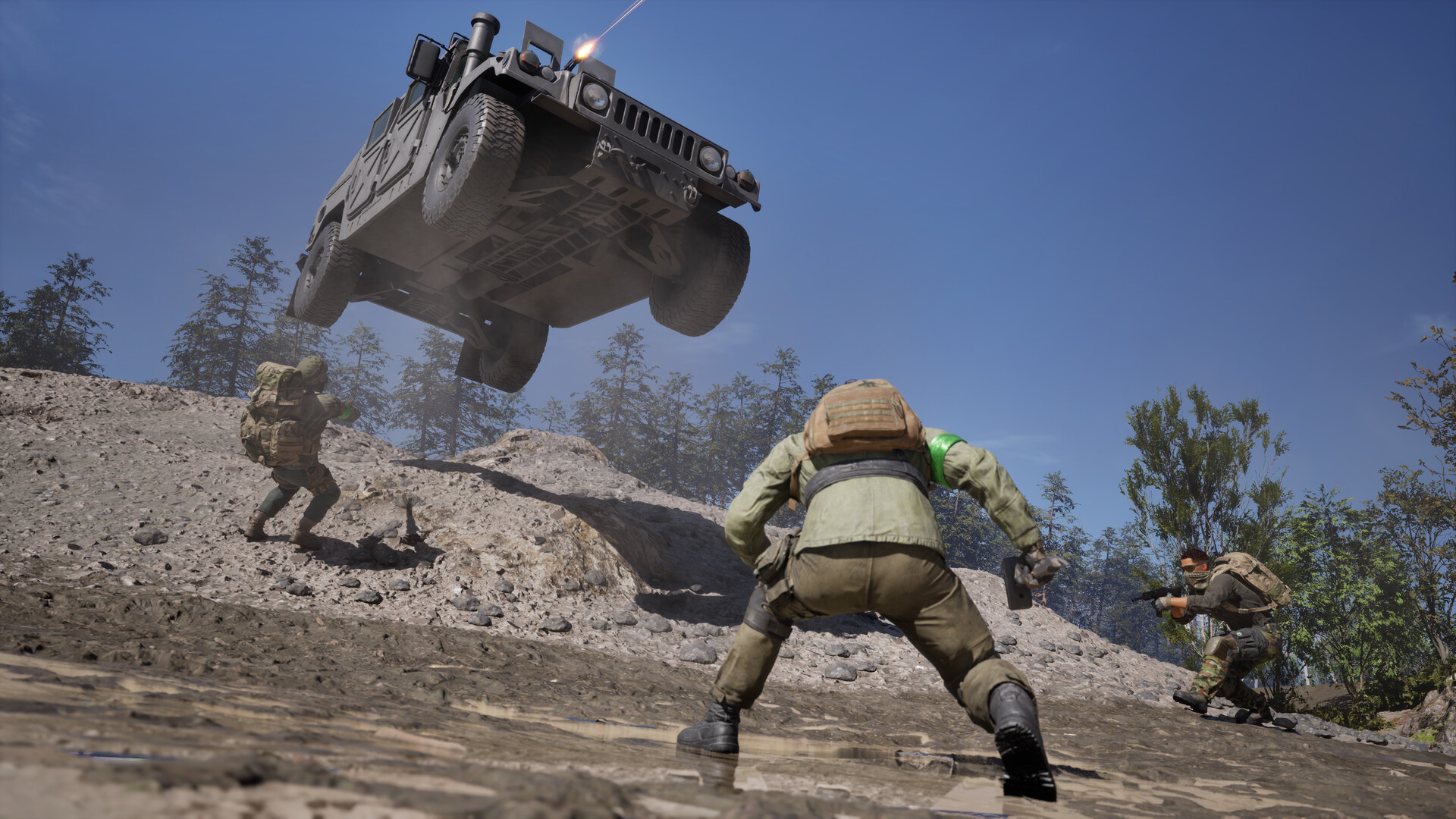 Wardogs release times - A soldier about to get crushed by a jeep