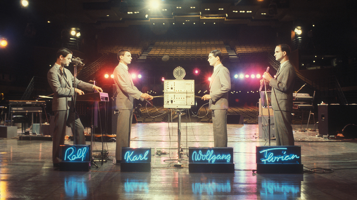 Kraftwerk, German electronic band, during a concert, September 16, 1978. (Photo by Christian Rose/Roger Viollet via Getty Images)