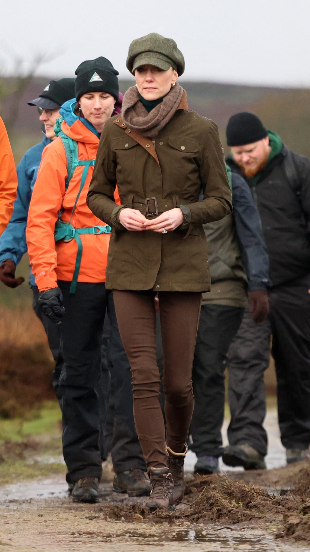 Catherine, Princess of Wales, walks in the Peak District with members of the Mind Over Mountains charity on January 27, 2026