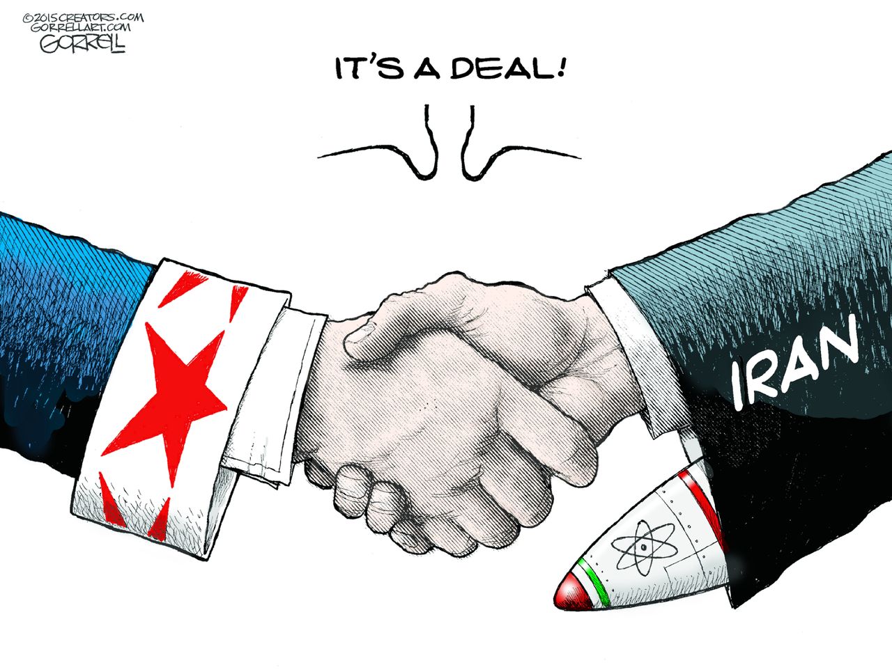 Political cartoon U.S. Iran Nuclear Deal