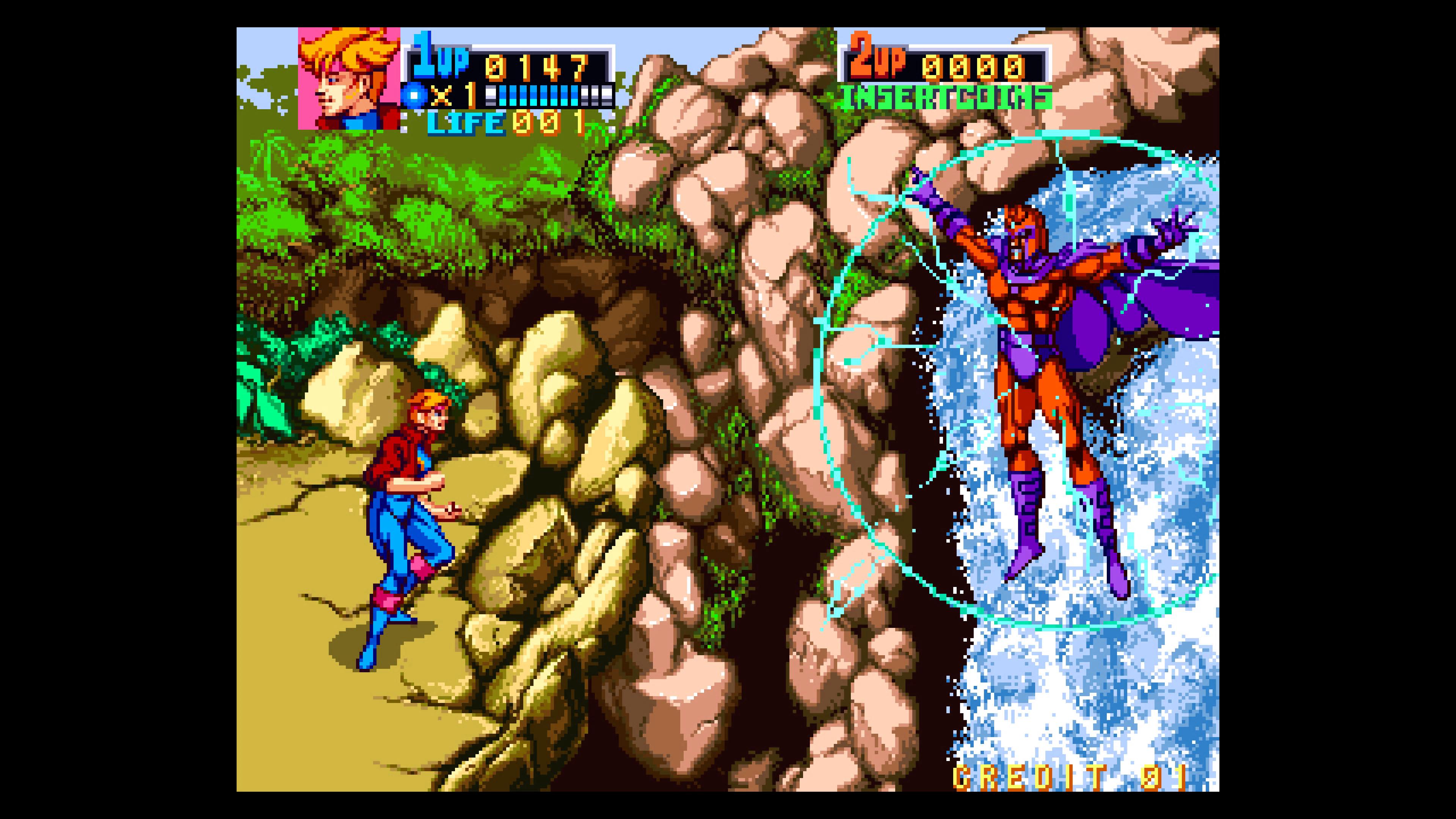 Screens from 1990s Marvel games