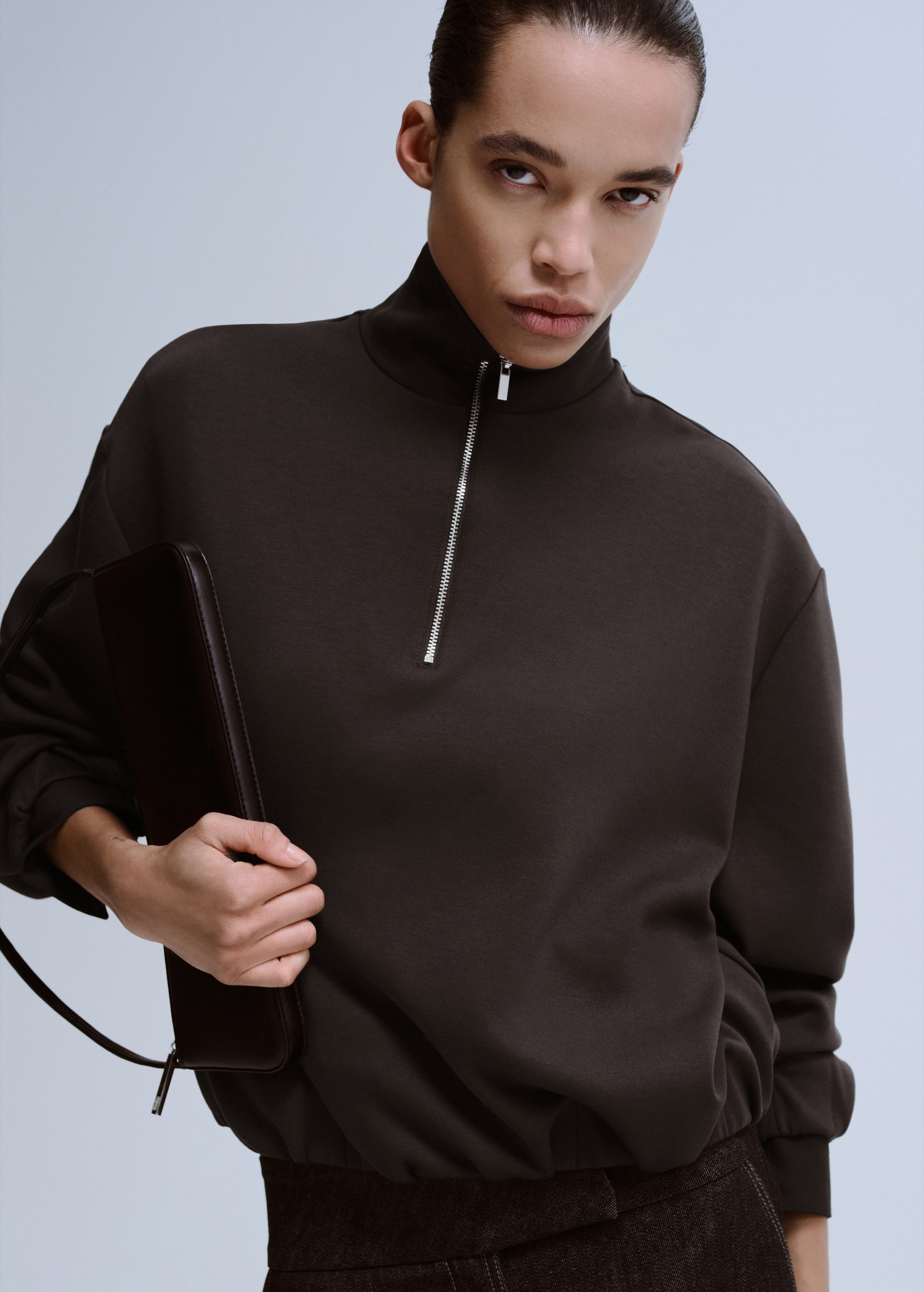 Balloon Sweatshirt With High Collar - Women | Mango United Kingdom