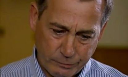 John Boehner says he finds it hard to speak publicly about certain subjects, including family and children.