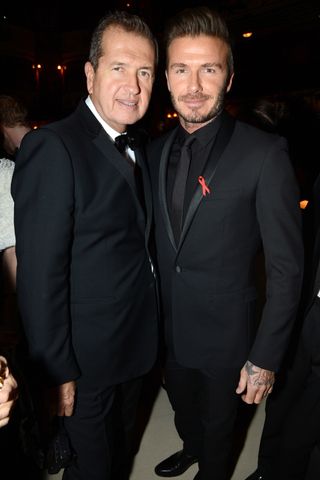 Mario Testino & David Beckham At The British Fashion Awards 2014