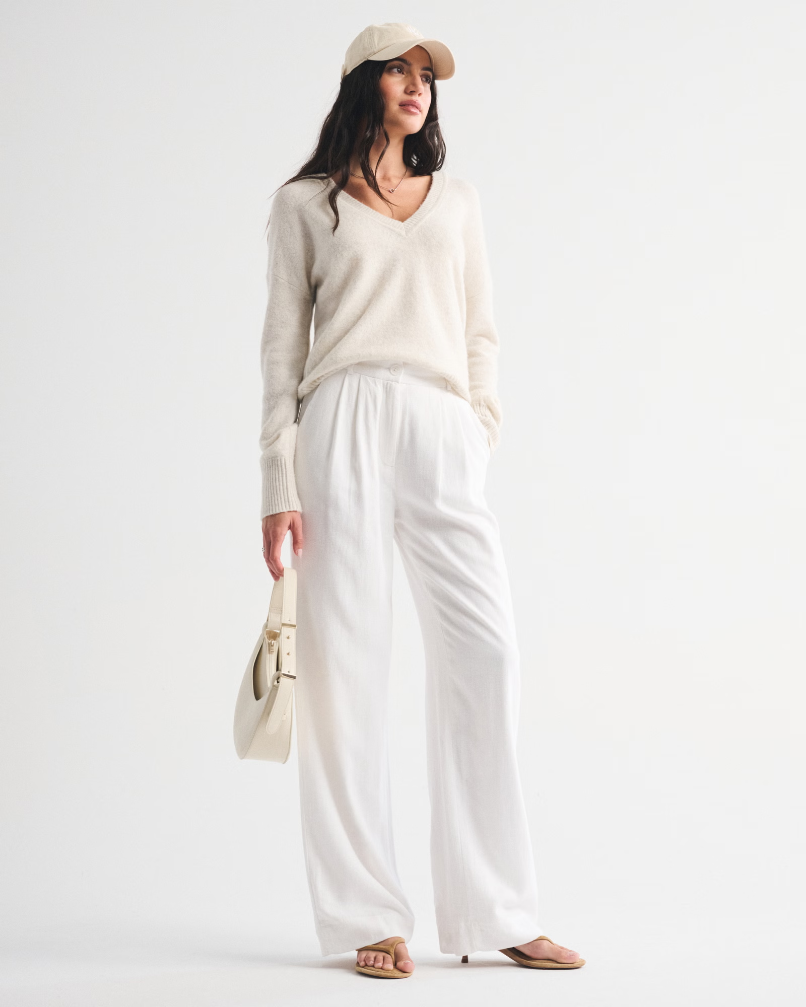 Abercrombie, A&amp;f Sloane Linen-Blend Tailored Wide Leg Pant