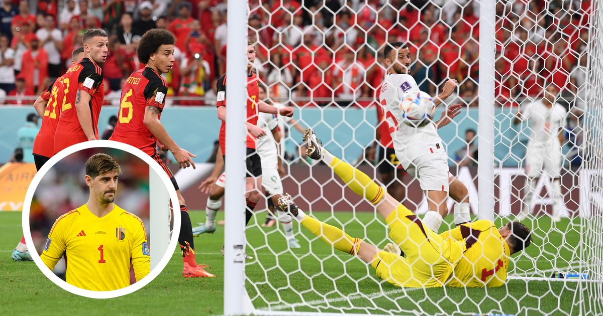Watch: Morocco score free-kick UNDER Thibaut Courtois