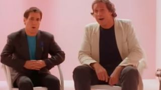 Chevy Chase in the video for "You Can Call Me Al"