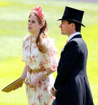 Princess Beatrice and Edoardo Mapelli Mozzi attend day 1 of Royal Ascot at Ascot Racecourse on June 14, 2022 in Ascot, England.