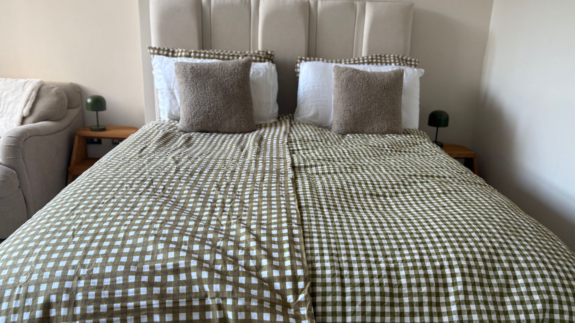 Dunelm Brushed Cotton Bedding on our tester's bed