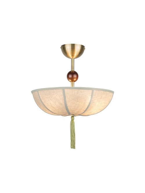 Wisteria Vanta Linen Semi-Flush Ceiling Light