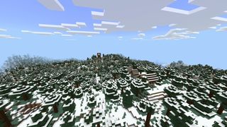 Screenshot of Minecraft 1.18 "Caves and Cliffs Update."