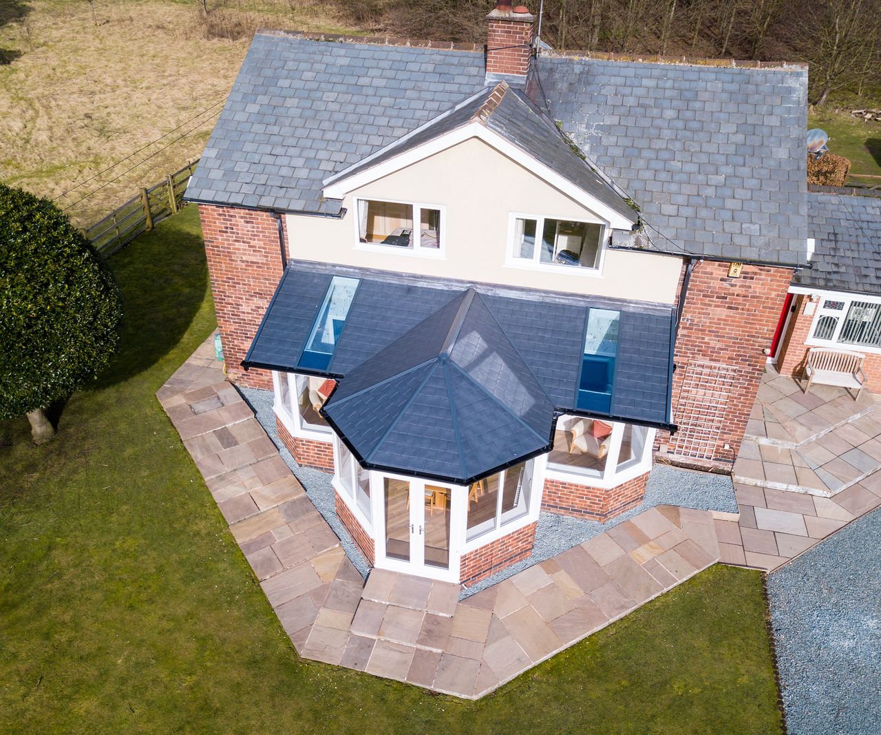 new slate conservatory roof