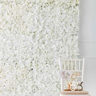 white flower wall from Ginger Ray