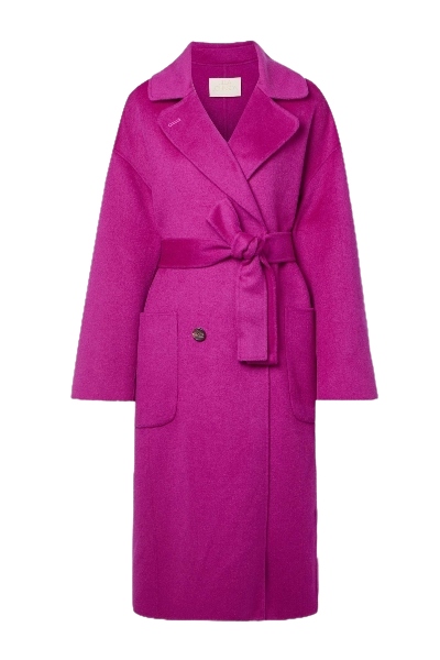 ULLA JOHNSON Brigitte double-breasted belted wool-blend felt coat