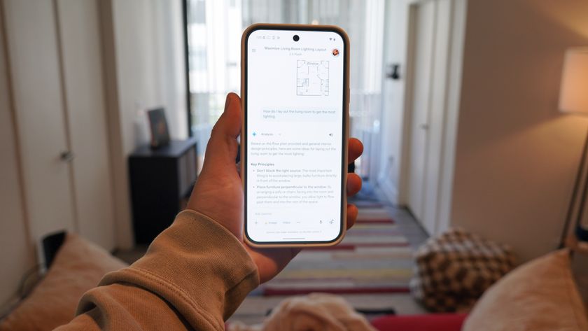 Gemini chats showing interior design tips on a Google Pixel 9 Pro XL.