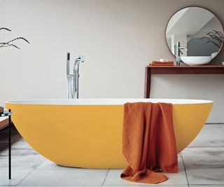 bright yellow bath