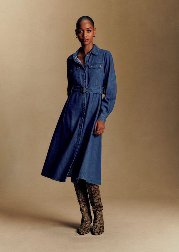 Tea Dress - Deep Blue - Organic Cotton - Organic Textile - Sézane