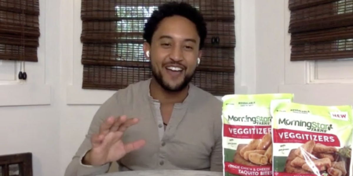 Tahj Mowry doing PR for MorningStar Farms