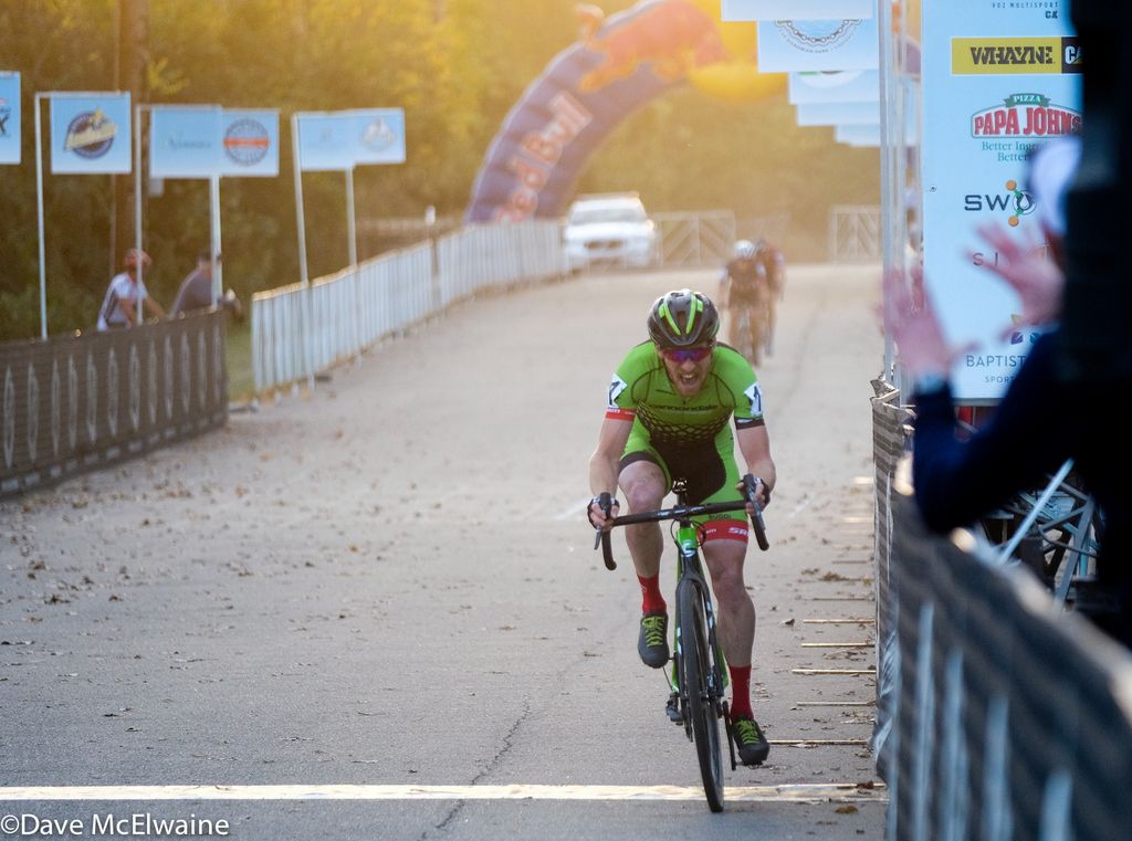 Stephen Hyde (Cannondale) is given the his gap by one of the spectators