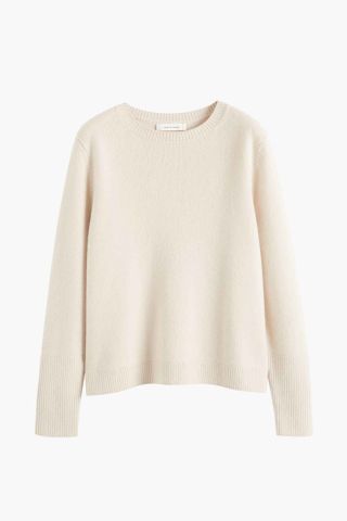 Chinti & Parker UK, Bone Cashmere Boxy Sweater