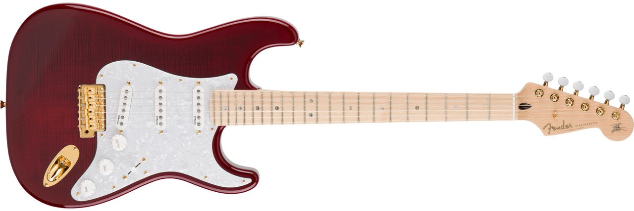 The Fender Richie Kotzen Stratocaster is made in Japan and features a contoured ash body with a stunning figured maple top, and comes with DiMarzio pickups and Gotoh tuners.