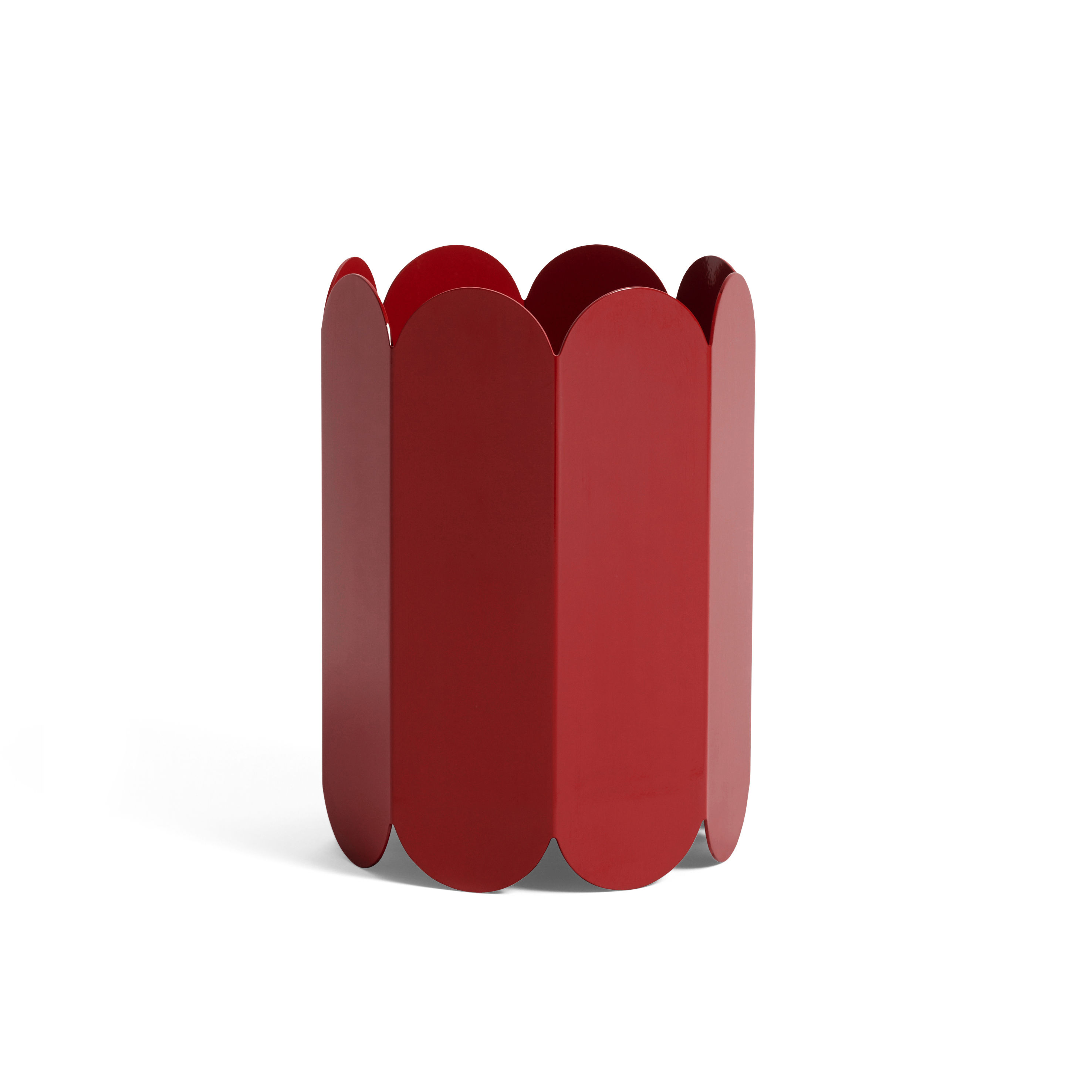 Arcs Large Vase Metal Red / Metal - Ø 17 X H 25 Cm - Hay