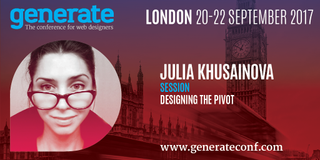 In her talk at Generate London, Julia Khusainova will walk through her process for developing new products