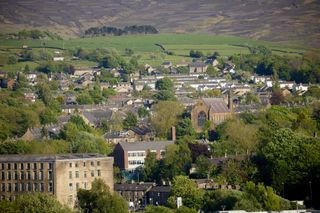 A panorama of Glossop, Derbyshire