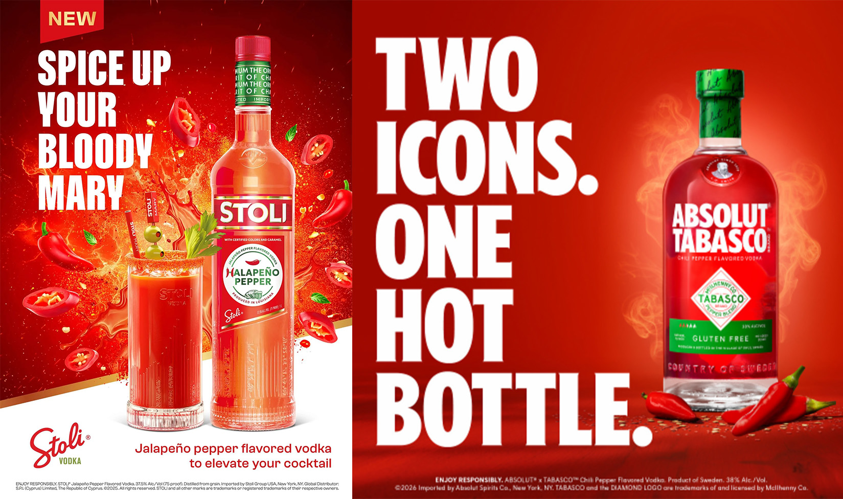 Stoli vs Absolut vodka adverts