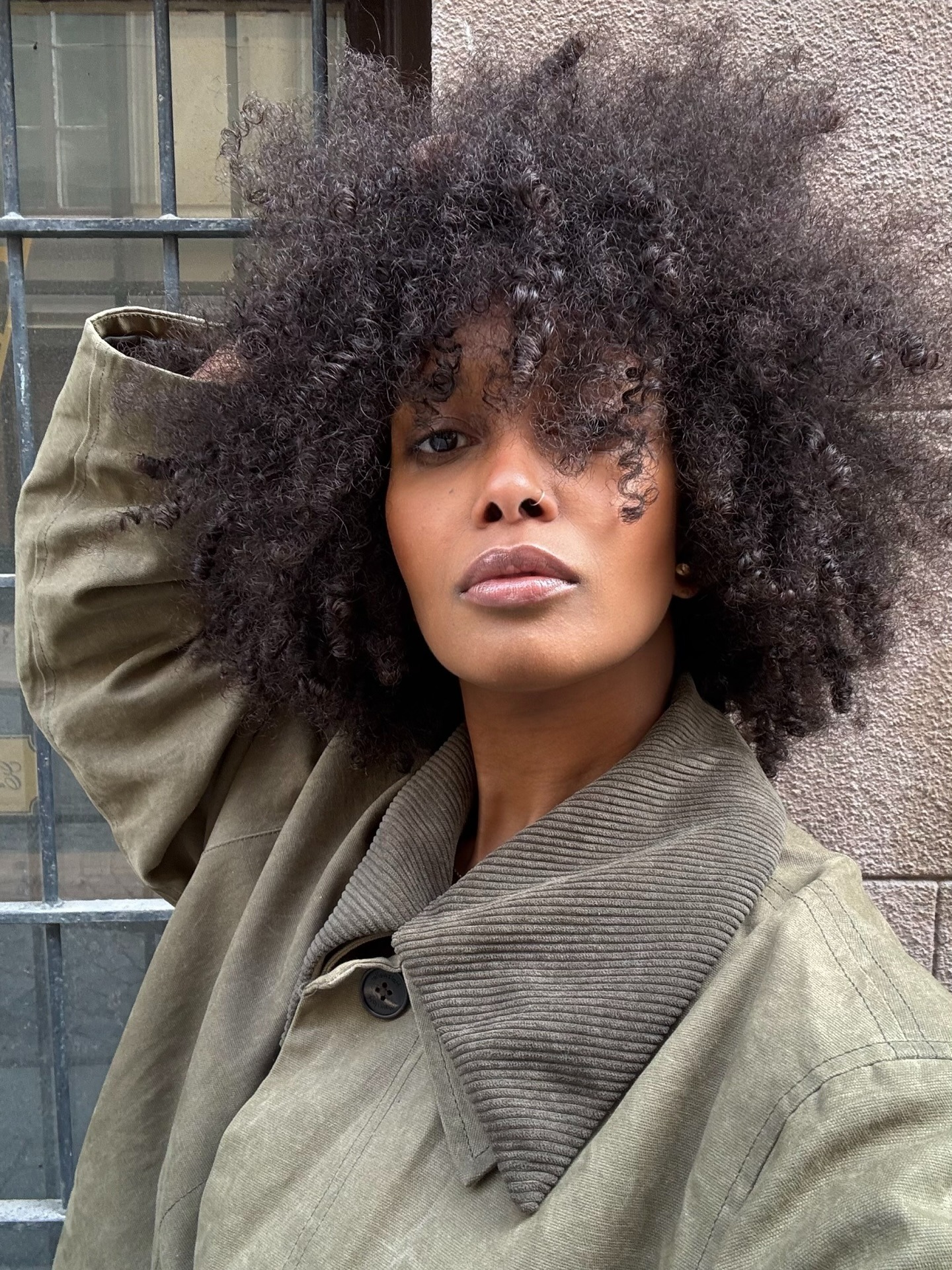 Image of a person wearing a natural afro hairstyle.