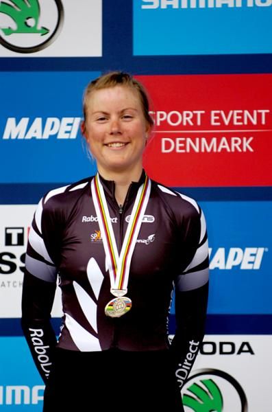 Linda Villumsen, formerly of Denmark, rides for her adopted home of New Zealand
